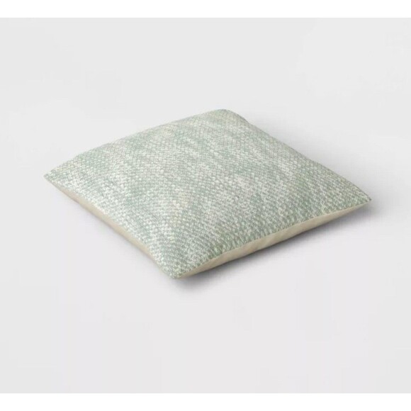 Textured Woven Cotton Square Throw Pillow Green - Room Essentials - Picture 3 of 6